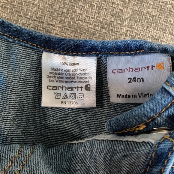 Carhartt - 24 month, denim overalls - Picture 4 of 6